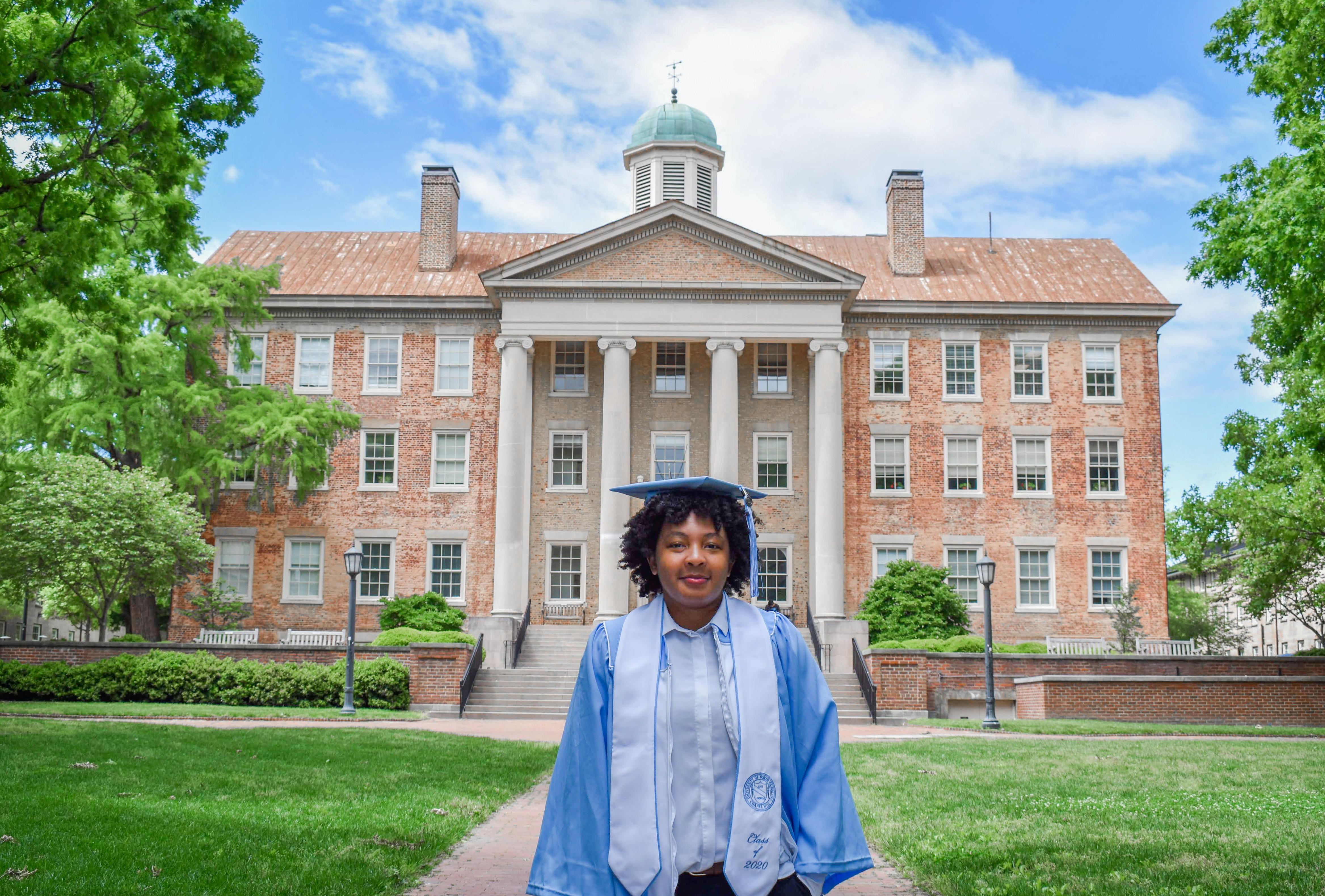 UNC Chapel Hill campus or graduation cap representing college education